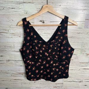 CAbi Lean Tank #4207 - NWT medium black pink crop top